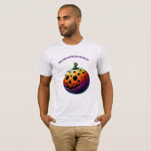 Spooky Halloween Pickleball Pumpkin Sportgeschenk T-Shirt (Vorne ganz)