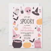 Spooky Halloween Pink Einladung (Vorderseite)