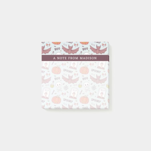 Spooky Halloween Post-it Klebezettel (Vorderseite)