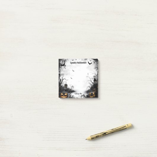 Spooky Halloween Post-it Klebezettel (Auf Schreibtisch)