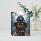 Spooky Halloween Postcard Einladung (Stehend Vorderseite)