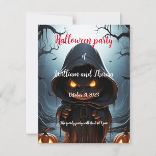 Spooky Halloween Postcard Einladung