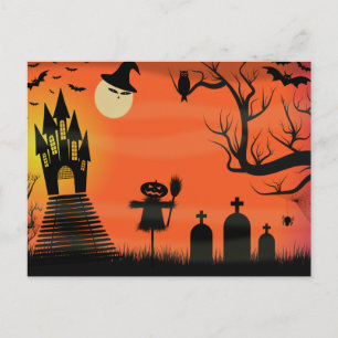 Spooky Halloween Postcard Postkarte
