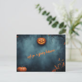 Spooky Halloween Postkarte (Stehend Vorderseite)