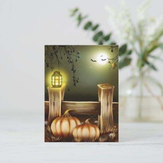 Spooky Halloween Postkarte (Stehend Vorderseite)