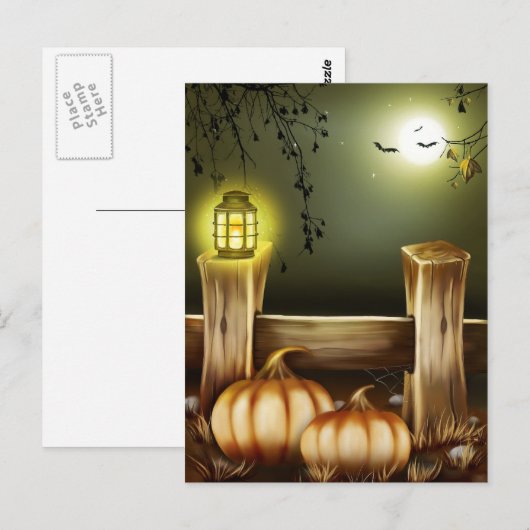 Spooky Halloween Postkarte (Vorne/Hinten)