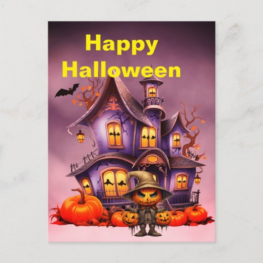 Spooky Halloween Postkarte (Vorderseite)