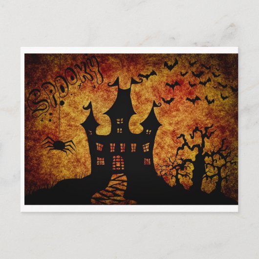 Spooky Halloween Postkarte (Vorderseite)