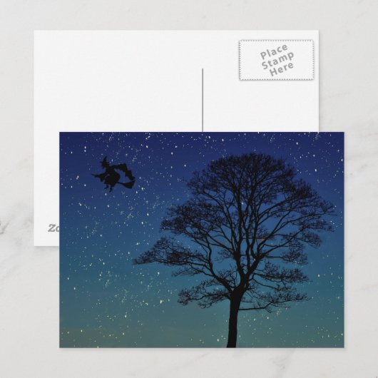 Spooky Halloween Postkarte (Vorne/Hinten)