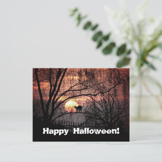 Spooky Halloween Postkarte (Stehend Vorderseite)