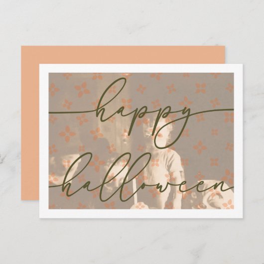 Spooky Halloween Postkartenvorlage Postkarte (Vorne/Hinten)