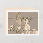 Spooky Halloween Postkartenvorlage Postkarte (Vorne/Hinten)