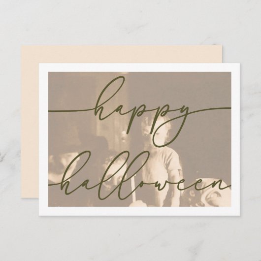 Spooky Halloween Postkartenvorlage Postkarte (Vorne/Hinten)