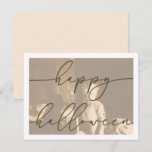 Spooky Halloween Postkartenvorlage Postkarte (Vorne/Hinten)