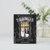 Spooky Halloween Potluck Einladung (Stehend Vorderseite)