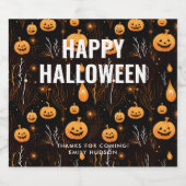 Spooky Halloween Pumpkin Bierflaschenetikett (Einzelnes Label)