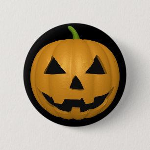 Spooky Halloween Pumpkin Button