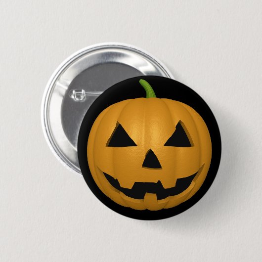 Spooky Halloween Pumpkin Button (Vorne & Hinten)