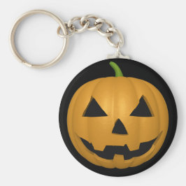 Spooky Halloween Pumpkin Button Schlüsselanhänger