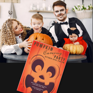 Spooky Halloween Pumpkin Carving Contest Party Einladung