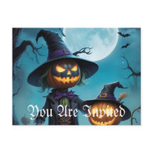 Spooky Halloween Pumpkin Duo