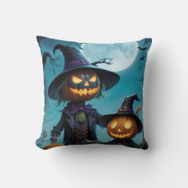 Spooky Halloween Pumpkin Duo Kissen