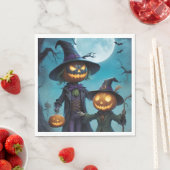 Spooky Halloween Pumpkin Duo Serviette (Beispiel)