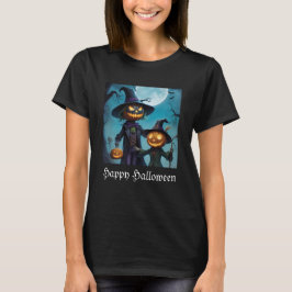 Spooky Halloween Pumpkin Duo T-Shirt