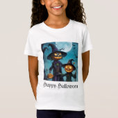 Spooky Halloween Pumpkin Duo T-Shirt (Vorderseite)