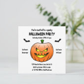 Spooky Halloween Pumpkin Einladung (Stehend Vorderseite)