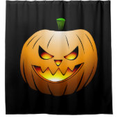 Spooky Halloween Pumpkin Face Duschvorhang (Vorderseite)