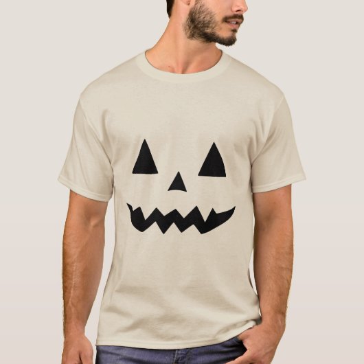 Spooky Halloween Pumpkin Face T-Shirt (Vorderseite)