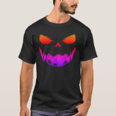 Spooky Halloween Pumpkin Face T - Shirt - Creepy C (Vorderseite)