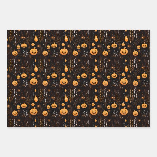 Spooky Halloween Pumpkin Geschenkpapier Set (Vorderseite)