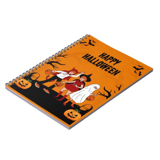 Spooky Halloween – Pumpkin, Ghost & Notizblock (Linke Seite)