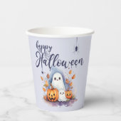 Spooky Halloween Pumpkin Ghost Paper Cups Pappbecher (Vorderseite)