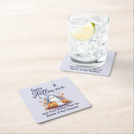 Spooky Halloween Pumpkin Ghost Paper Untersetzer