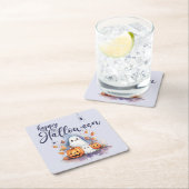 Spooky Halloween Pumpkin Ghost Paper Untersetzer (Vor Ort)