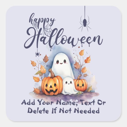 Spooky Halloween Pumpkin Ghost Sticker (Vorderseite)