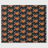 Spooky Halloween Pumpkin Graveyard Szene Geschenkpapier (Flach)