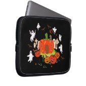 Spooky Halloween Pumpkin Graveyard Szene Laptopschutzhülle (Vorne Rechts)