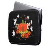 Spooky Halloween Pumpkin Graveyard Szene Laptopschutzhülle (Vorderseite Links)