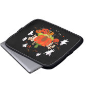 Spooky Halloween Pumpkin Graveyard Szene Laptopschutzhülle (Vorne Knopf)