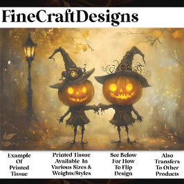 Spooky Halloween Pumpkin Hexen OM9 Decoupage Seidenpapier