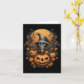 Spooky Halloween Pumpkin Hexenkopf Karte (Gelbe Blume)