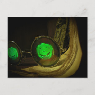 Spooky Halloween Pumpkin Hologram Specard Postcard Postkarte