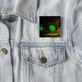 Spooky Halloween Pumpkin Hologram Specke Button (Beispiel)