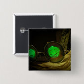 Spooky Halloween Pumpkin Hologram Specke Button (Vorne & Hinten)