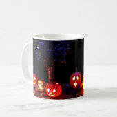 Spooky Halloween Pumpkin Lantern Tasse (Vorderseite Links)