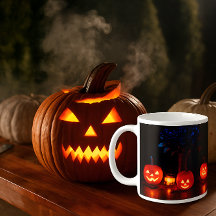 Spooky Halloween Pumpkin Lantern Tasse
